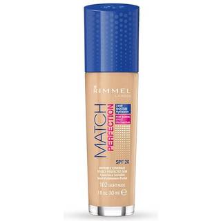 Rimmel Match Perfection Flydende foundation SPF 20 Skygge 102 Light Nude 30 ml - 30 ml