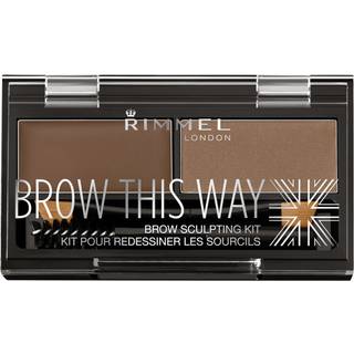 Rimmel Brow This Way Palette til øjenbrynsmakeup Skygge 002 Medium Brown 1,3 g - 1,3 g