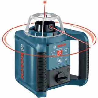 BOSCH GRL 300 HV Rotationslaser horisontal/vertikal (300 m) +Lasermodtager LR 1 + Fjernbetjening RC1