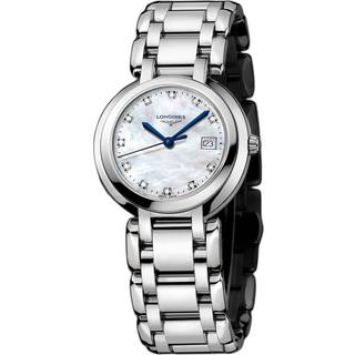 Longines L8.112.4.87.6 PrimaLuna Hvid/Stål Ø30 mm