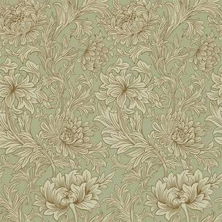 Chrysanthemum Toile Eggshell/Gold - DMOWCH104