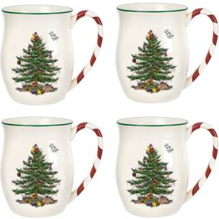 Spode Juletræs krus 40 cl 4-pak Peppermint