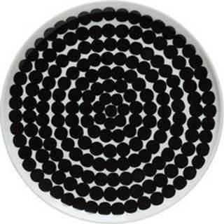 Marimekko Räsymatto tallerken 20 cm, 6 stk sort-hvid sort-hvid