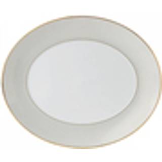 Wedgwood Arris ovalt serveringsfad hvid
