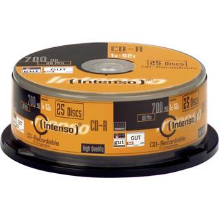 Intenso 1x25 Intenso CD-R 80 / 700MB 52x Speed, Cakebox Spindle