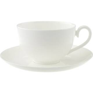 Villeroy & Boch Royal Kaffekop Og Underkop - Kaffekopper Benporcelæn Hvid - 47198 + 47199
