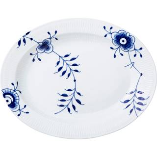 Royal Copenhagen - Blue Fluted Mega Ovalt Fad 36,5 cm - Serveringsfade - Karen Kjældgård-Larsen
