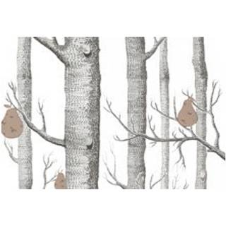 Woods & Pears - Charcoal & Metallic Bronze on Parchment