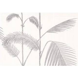 Palm Leaves - Soft Grey on Pearl