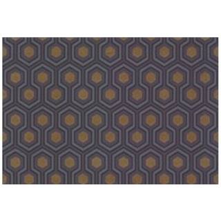 Hicks' Hexagon - Soot & Bronze on Slate Grey