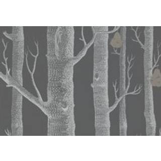 Woods & Pears - White & Silver on Charcoal