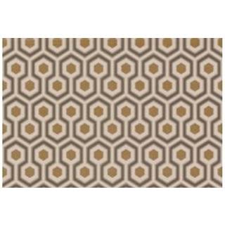 Hicks' Hexagon - Soot & Bronze on Linen