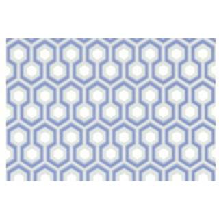 Hicks' Hexagon - Hyacinth & White on Cool Parchment