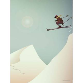 Skiing - Plakat 50x70 cm fra ViSSEVASSE