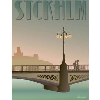 Tilbud: Spar 75% - Stockholm Vasabroen - Plakat 15x21 cm fra ViSSEVASSE