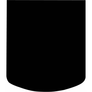 Morsø Rektangulær gulvplade med buet forkant i sort stål 85x100 cm