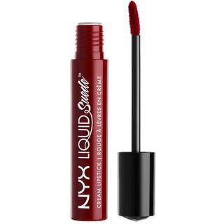 NYX PROFESSIONAL MAKEUP Liquid Suede Cream Lipstick - Cherry Skies (Deep Wine Red)