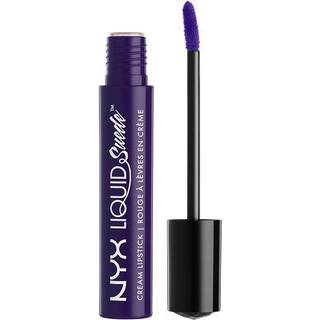 NYX Professional Makeup Liquid Suede Cream Lipstick - Foul Mouth (Navy Black)