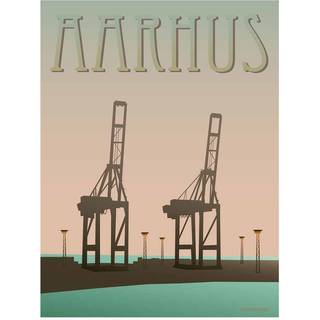 Tilbud: Spar 40% - Aarhus Havnen - Plakat 30x40 cm fra ViSSEVASSE