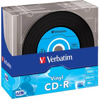 VERBATIM CD-R 10p VINYL 52X SLIM