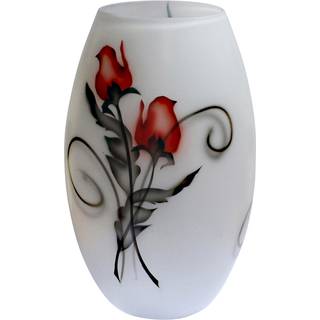 Krystalblækvase Rose, H 26 cm - Nybro