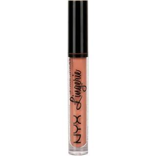 NYX Lip Lingerie Matte Flydende Læbestift i Ruffle Trim Cinnamon Pink – forførende, fløjlsblød mat nude-farve