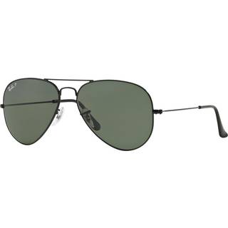 Ray-Ban RB3025 Aviator Polarized 002/58 55 Solbriller Mænd Black - Black - 55mm