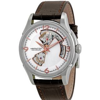 Hamilton H32565555 Jazzmaster Open Heart Auto Sølvfarvet/Læder Ø40 mm