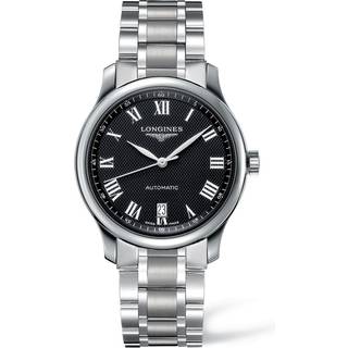 Longines L2.628.4.51.6 Master Sort/Stål Ø38.5 mm