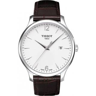 Tissot T063.610.16.037.00 Tradition Hvid/Læder Ø42 mm