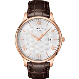 Tissot T063.610.36.038.00 Tradition Sølvfarvet/Læder Ø42 mm