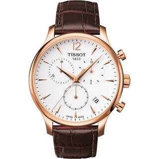 Tissot T063.617.36.037.00 Tradition Hvid/Læder Ø42 mm