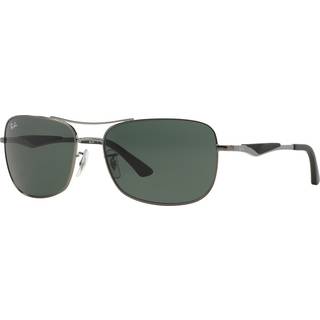 Ray - Ban Mand RB3515 004/71 Solbriller Metal Grå Grøn Firkantet Normal