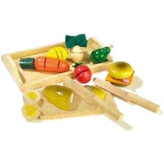 Small foot Cuttable Lunch Set legetøjssæt af træ 3 y+ 10 stk. - 10 stk.