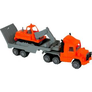 Plasto Lastbil med LowBoy anhænger og frontlæsser, 47 cm