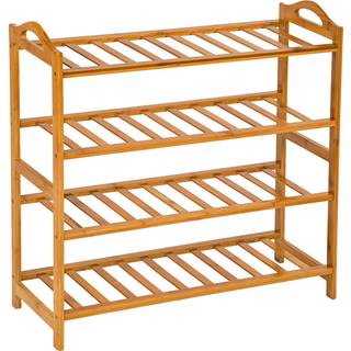 Skoreol i træ 67,5x26x68 cm med fire niveauer - brun