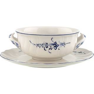 Villeroy & Boch Old Luxembourg Suppekop Med Underkop - Suppeterriner Porcelæn Hvid - 23550-23551