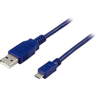 Deltaco USB 2.0 Cable Type A (M) Type Micro B (M) - 1 m