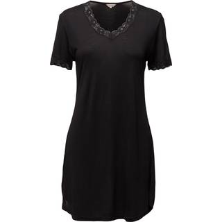 Lady Avenue Silk Jersey Nightgown - Black - Small