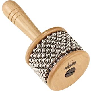 Nino perkussion Nino702 Kids Wooden Cabasa med rustfrit st?l perleret k?de og cylinder til klasselokaleb?nd/musik