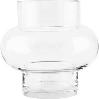 Forms Low Vase, H 16 cm, grå