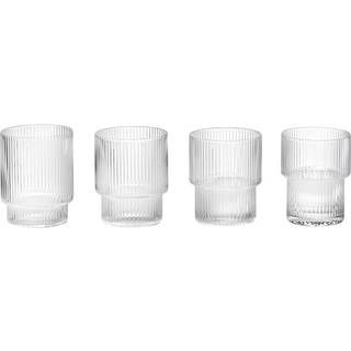 Ferm Living - Ripple glass (set of 4) - Clear