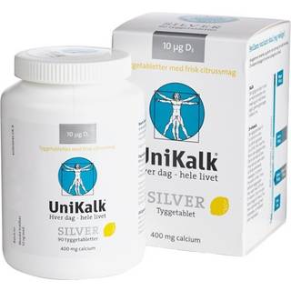 Unikalk Silver Tyggeabletter (90 stk.)