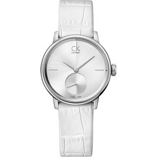 Calvin Klein K2Y231K6 Dress Hvid/Læder Ø32 mm