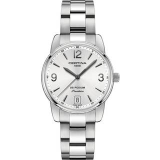 Certina DS Podium Lady 33 mm armbåndsur stål med grå skive