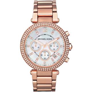 Michael Kors MK5491 Parker Hvid/Rosaguldtonet stål Ø39 mm