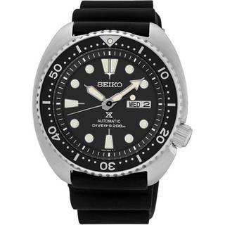 Seiko Prospex 'Turtle' Automatic Black Dial Black Rubber Strap Men's Watch SRPE93K1