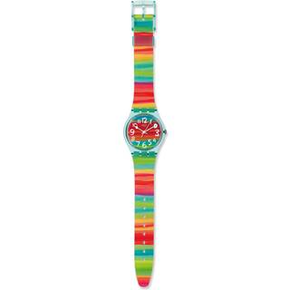 Swatch Colour the Sky Rainbow Stripe Ladies Watch GS124