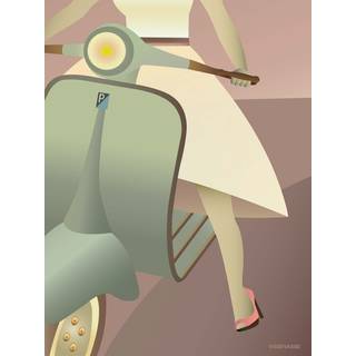 Tilbud: Spar 60% - Vespa - Plakat 30x40 cm fra ViSSEVASSE