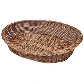 hundekurv 90 cm pileflet naturfarvet